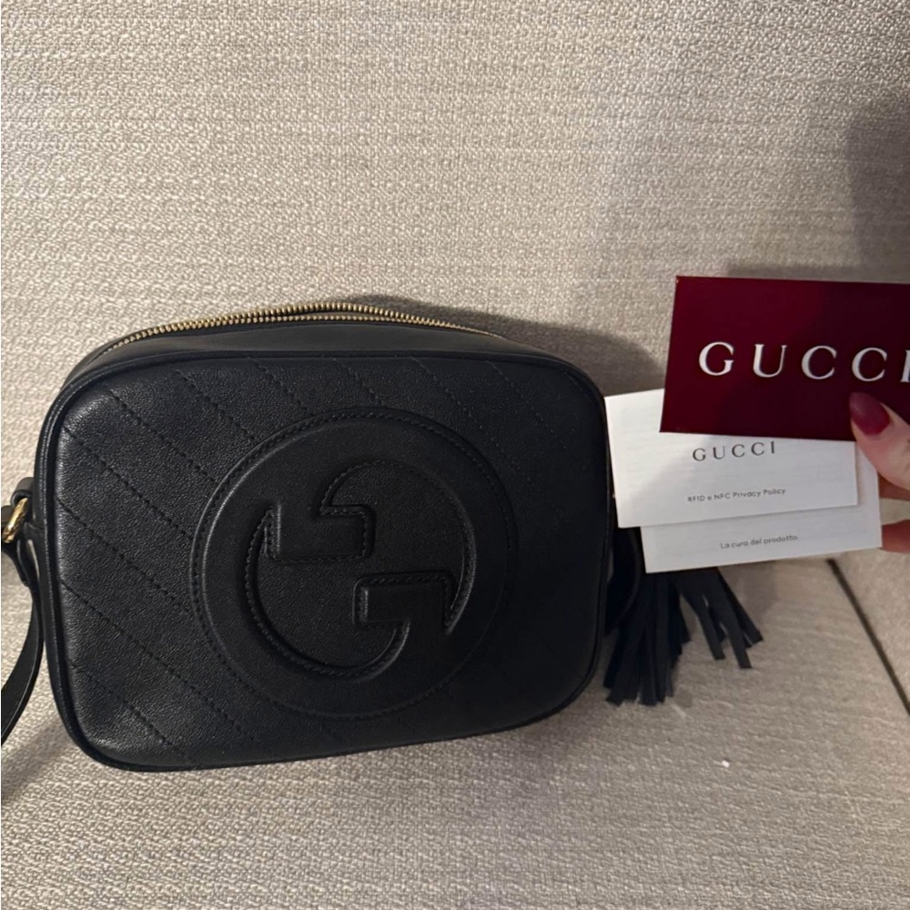 Gucci Black Leather Shoulder Bag